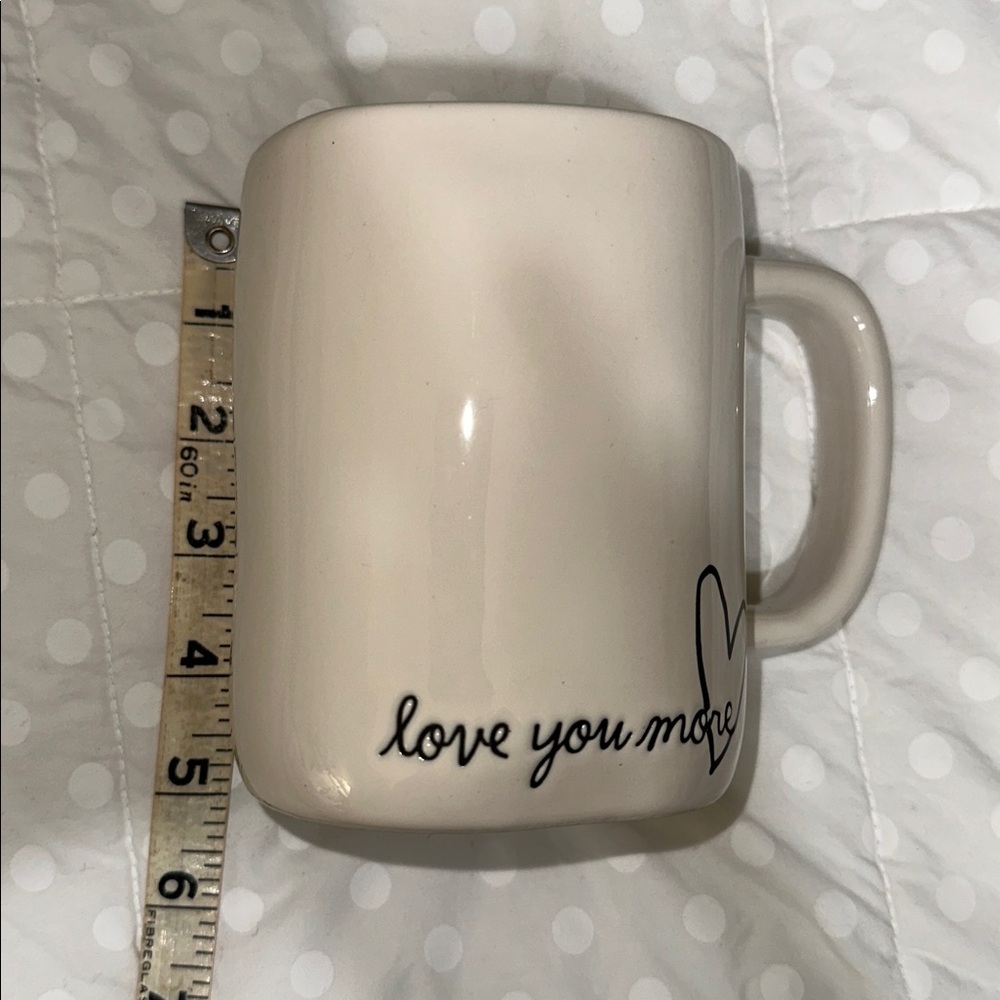 Love You More Ceramic Mug - Cream preowned 5 " rae dunn - Picture 4 of 4